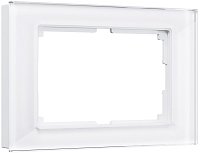 Рамка универсальная Werkel Favorit для 1-м. 2 мод. розетки стекло белый